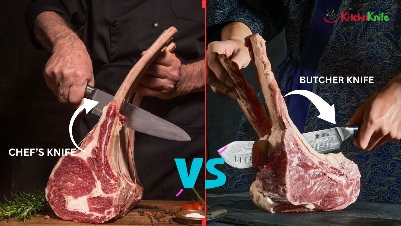 Chef’s Knife vs Butcher Knife What’s the Best for Meat (2)