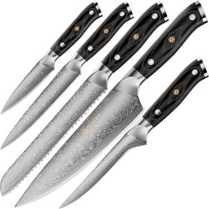 SEKIRI Damascus Steel Knife Set