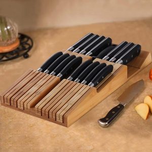 NIUXX Bamboo Detachable Knife Block