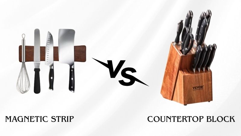 Magnetic Strip vs Countertop Block