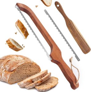 Coanto Bread Knife with Ergonomic Wooden Handle