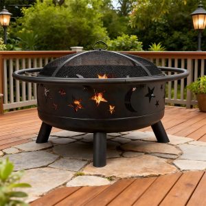 Grovellis 38" Round Wood Burning Fire Pit