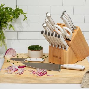 Yatoshi 15 Piece White Knife Block Set