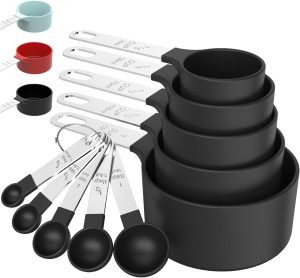 TILUCK Measuring Cups & Spoons Set (10-Piece) Check Price on Amazon