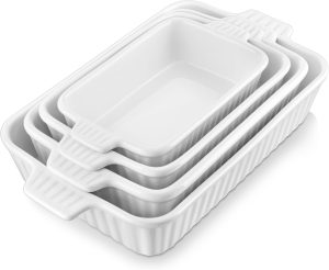 MALACASA 4-Piece Casserole Dish Set
