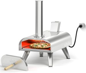 BIG HORN OUTDOORS 12" Dual Fuel Pizza Oven
