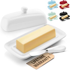 Zulay Kitchen Porcelain Butter Dish