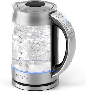 TOPZEE 1.7L Glass Electric Kettle