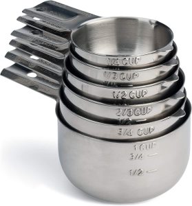 Hudson Essentials Stainless Steel Measuring Cups (6-Piece Set)