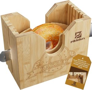Piklohas 2025 Bamboo Bagel Slicer