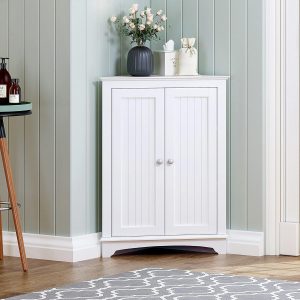 Spirich Floor Corner Cabinet (White)