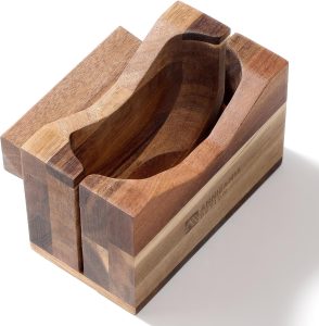 Annie & Mia Premium Acacia Wood Bagel Slicer