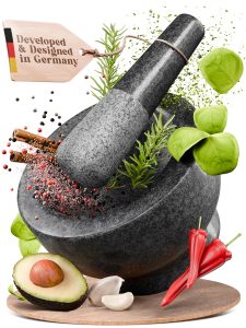 ChefSofi Polished Black Mortar and Pestle