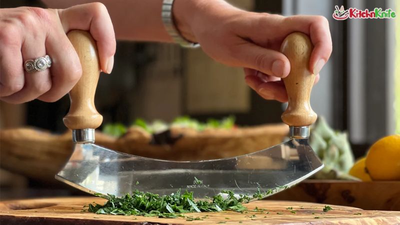 How to Use a Mezzaluna Knife