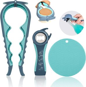 HUMANFUN 5-in-1 Multi-Function Jar Opener Set