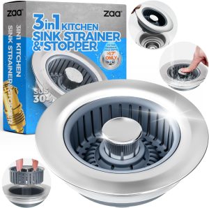 Zaa 3-in-1 Kitchen Sink Drain Strainer