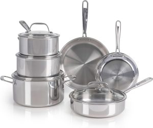 T-fal Pro Tri-Ply Stainless Steel Cookware Set