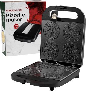 KEINVE Pizzelle Maker (4-Cookie, 1200W)