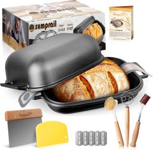 Sxmprail Oval Cast Iron Dutch Oven