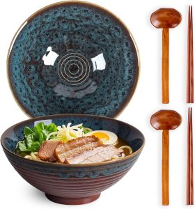 Tacuhy 40-oz Japanese Ceramic Ramen Bowl Set