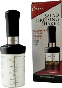 Cestari Glass Salad Dressing Bottle with Mixer Insert