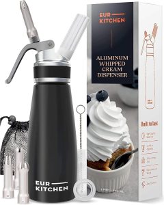EurKitchen Professional Aluminum Whipped Cream Dispenser