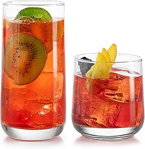 Libbey Ascent Tumbler and Rocks Drinking Glasses