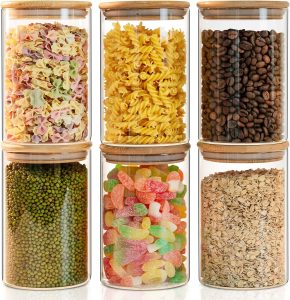 Liuruiyu 37 oz Glass Food Canisters