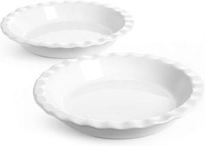 LE TAUCI Ceramic Pie Pans (9 Inch, Set of 2)