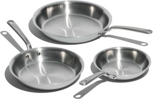 Made In Cookware – 3-Piece Stainless Frying Pan Set