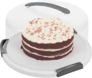 JOEY'Z Extra Large Cake Carrier with Dome Lid and Server