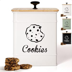 HB Design Co. Cookie Tin with Bamboo Lid