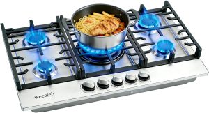 Weceleh 30-Inch 5-Burner Gas Cooktop