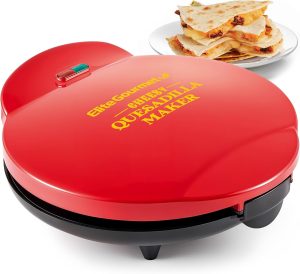 Elite Gourmet 10.65" Quesadilla Maker With 2-Position Locking Latch