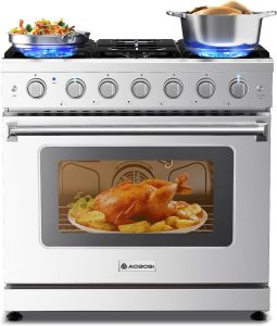 AAOBOSI 36 Inch Front Control Gas Range