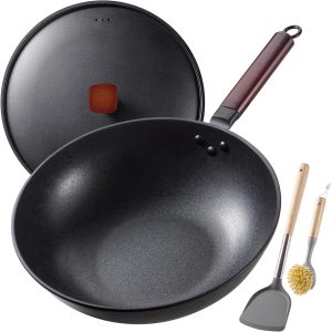 Teewe Carbon Steel Wok 13 Inch