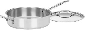 Cuisinart 5.5 Quart Stainless Steel Saute Pan with Lid