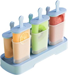 Honsen 6-Piece Popsicle Mold Set (Blue)
