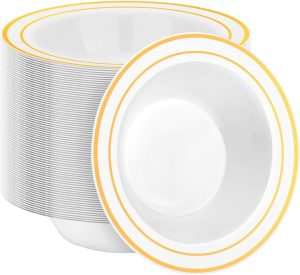 BESTSTAR 100 Pack Disposable Soup Bowls
