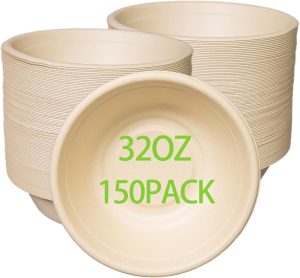 emlifepak 32 oz Disposable Salad Bowls