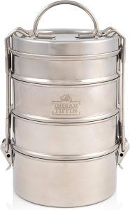 Indian Tiffin 4 Tier Stainless Steel Lunch Box
