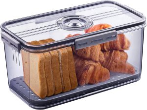 Gifhomfix Airtight Bread Box with Time Recording Dial