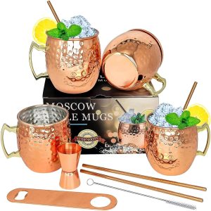 LINALL Moscow Mule Copper Mugs
