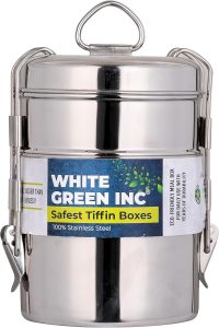WG Inc 3 Tier Stainless Steel Tiffin Bento Box