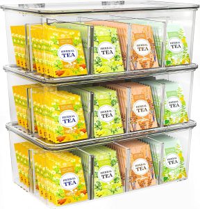 Utopia Home Tea Bag Organizer With Lids