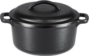 Amazon Basics Pre-Seasoned Cast Iron Mini Dutch Oven