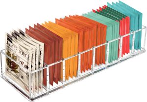 Tasybox Clear Acrylic Tea Bag Organizer