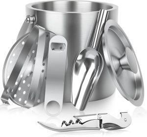 Mawisek 3L Ice Bucket for Parties 6PC Set