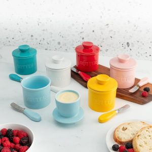 Zulay Kitchen Bell Shaped Butter Crock with Spreader Knife