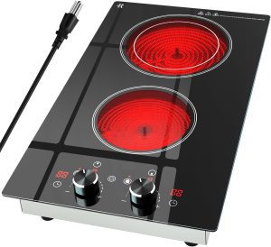 Zarbaco 2 Burner Electric Cooktop 120V, 1800W